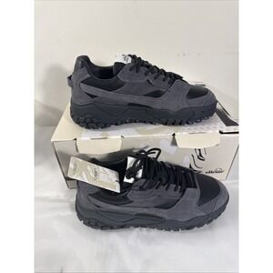 Ellesse LSR80 Sneakers Men's Chunky Trail Shoes Black Gray Suede Leather NIB 8.5